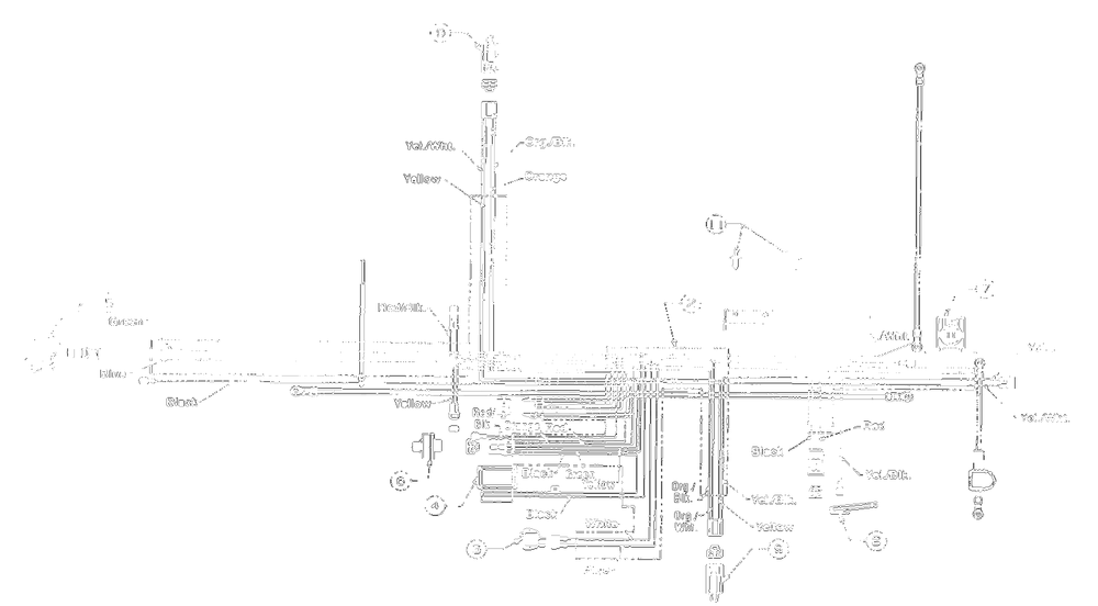 Electrical Diagram and Parts List for 1999 Yard Machines Lawn Tractor